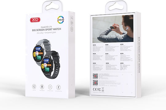 XO J14 Smartwatch with Heart Rate Monitor (Black)