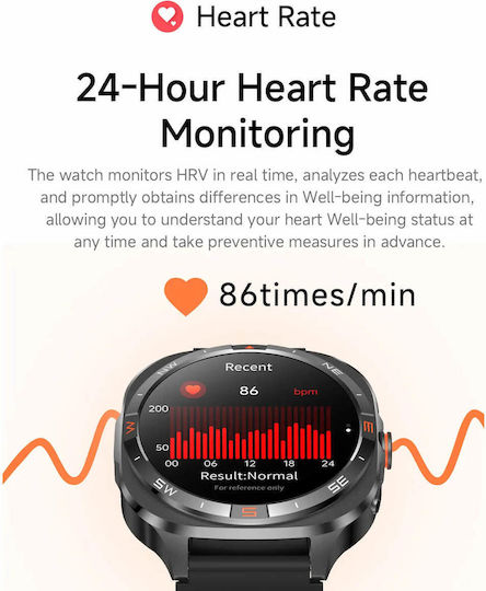 Microwear G400 Smartwatch with Heart Rate Monitor (Black)