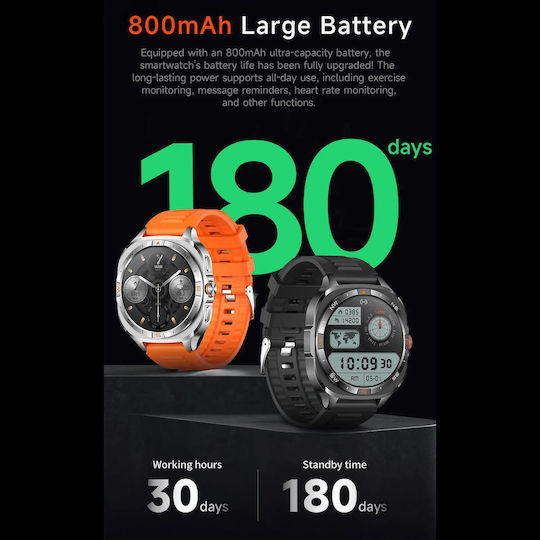 Microwear G400 Smartwatch with Heart Rate Monitor (Black)