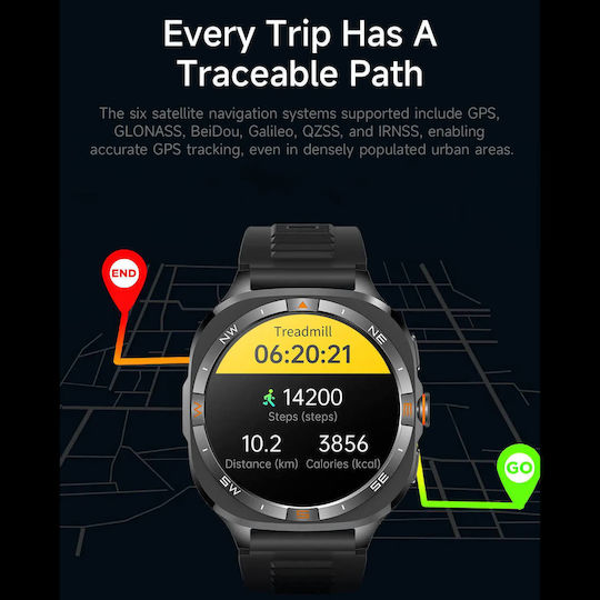 Microwear G400 Smartwatch with Heart Rate Monitor (Black)