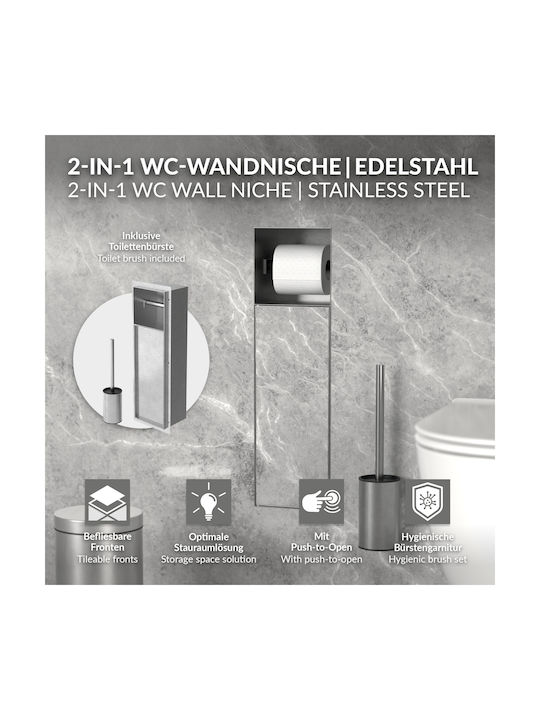 LuxeBath Metal Bathroom Accessory Set Silver