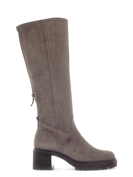 Anatomic Leather Women's Boots with Zipper Beige