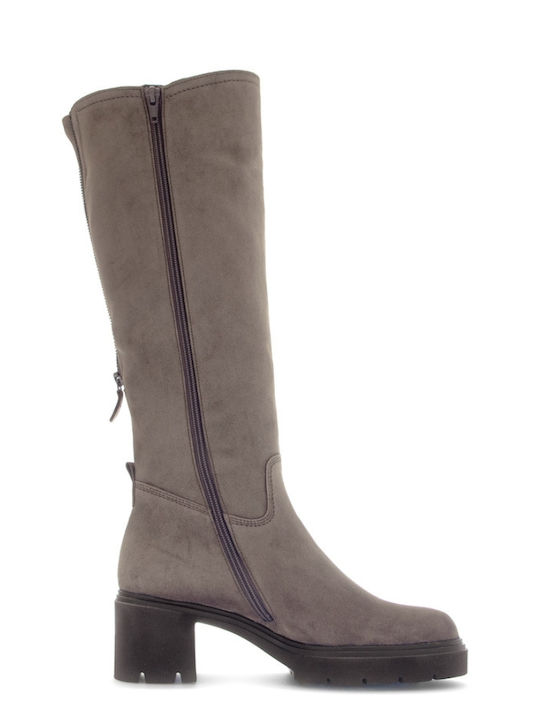 Anatomic Leather Women's Boots with Zipper Beige