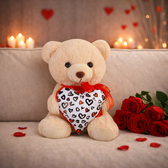 Much toys & gifts Λούτρινο Αρκουδάκι Καρδιά Αγίου Βαλεντίνου 30 εκ.
