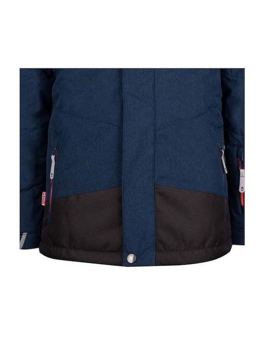 Wasserdicht Kinder Freizeitjacke Winddicht mit Kapuze Marineblau