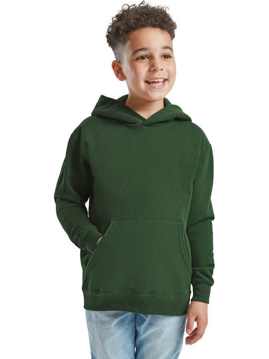 Kids Sweatshirt with Hood and Pockets Khaki