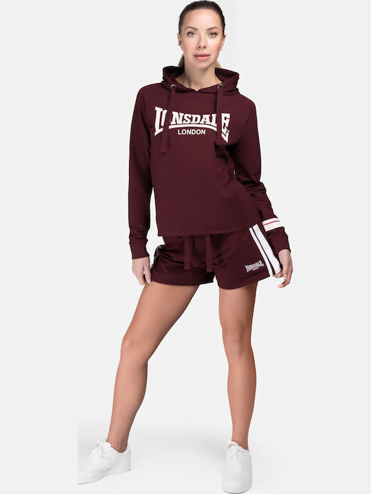 Carloway Γυναικείο Πετσετέ Σορτς Oxblood/white