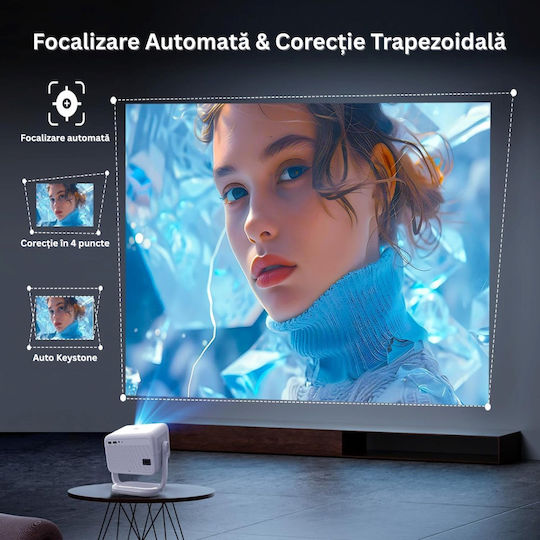 Projektor LCD Full HD Λάμπας LED mit Wi-Fi und Eingebauten Lautsprechern ED504