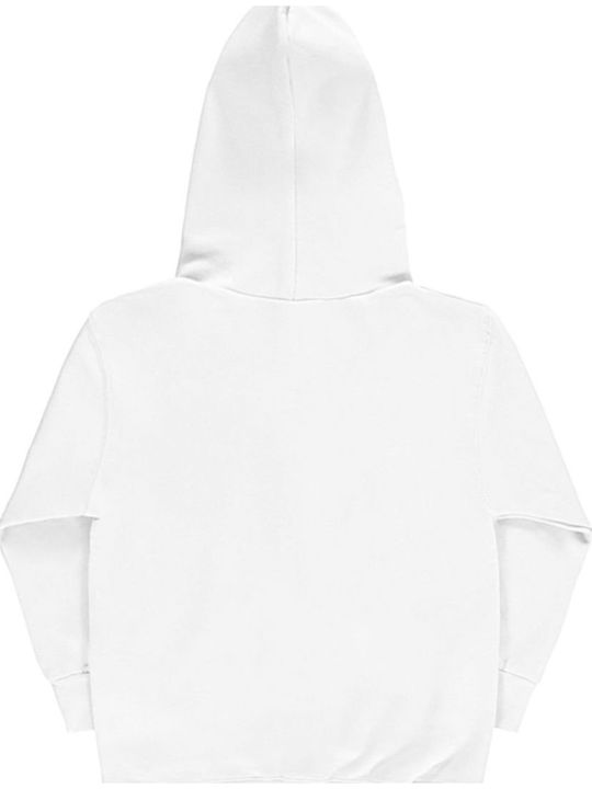 Kids Sweatshirt Cardigan with Pockets White