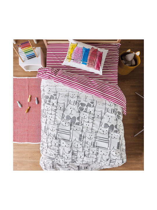 Kentia Kids Duvet Single Grey-pink 160x240cm