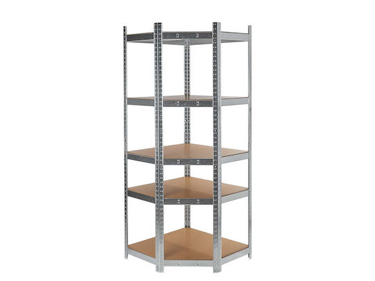 Geko Corner Shelf Dexion Galvanized 70x40x180cm G10875A