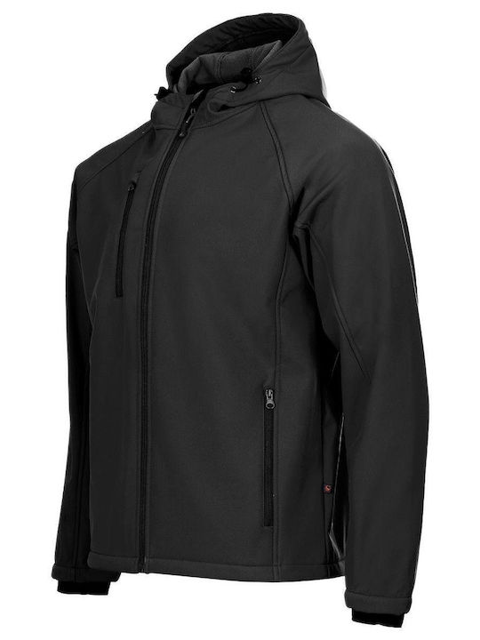 Stenso Reef Work Jacket Softshell with Hood Black