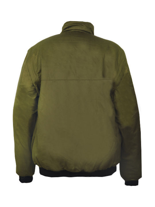 Axon Montreal Work Jacket with Fleece Lining Khaki