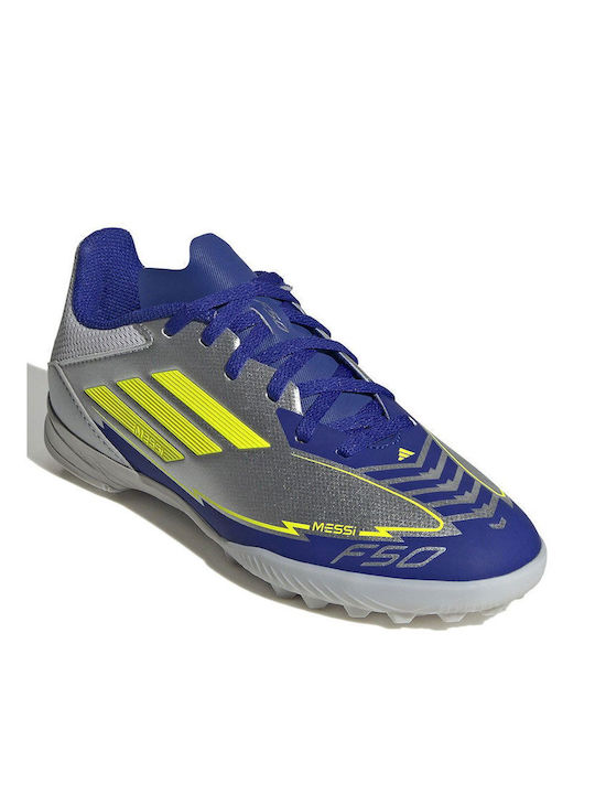 F50 CLUB Kids Molded Soccer Shoes Silver