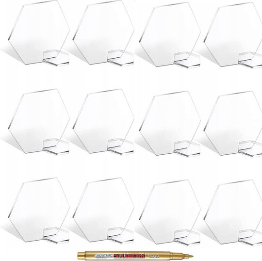 Acrylic Table Signs Wedding Table Decoration 25 Pieces + Gold Marker