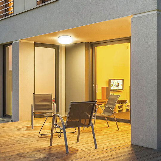 V-TAC Lumină De Tavan Montată Pentru Baie 35cm Albă Cu LED Integrat