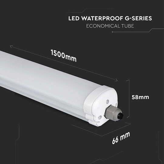 Led Waterproof IP65 Fluorescent Type Lighting Batten 150cm V-tac Cree Vhip Led 48w 6430lm 4000k – 2162876