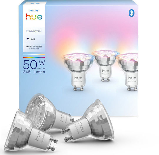 Philips Smart Bulbs LED 4.7W for Socket GU10 3pcs