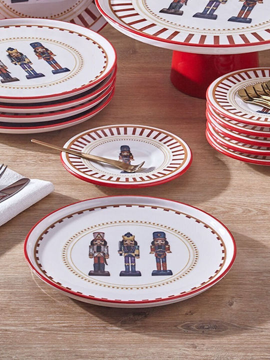 SteweHome Dinnerware Set 19 Pieces Stone Porcelain Collection Koursouni Military 6 Persons 20x20cm