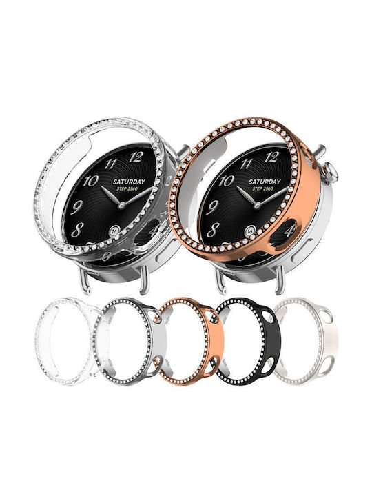 Протективен Калъф Капак Единичен Ред Диаманти Xiaomi Watch S4 41mm Матиран Starlight