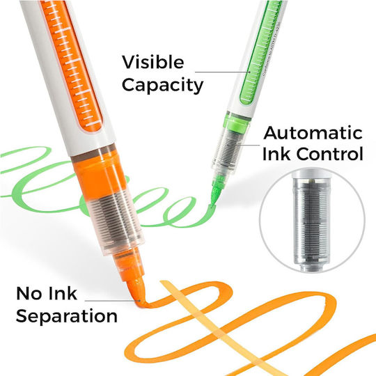 Ohuhu Nahuku Single Brush 48 Acrylic Drawing Markers Basic Colors