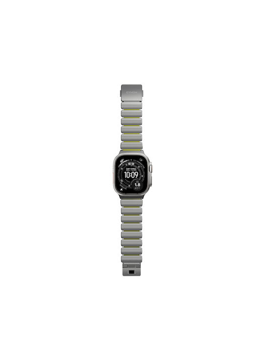 Nomad Stratos Titanium Grade 4 Band Fkm Μπρασελέ Μεταλλικό Apple Watch Series 42 44 45 46 49mm Ultra 1 2 3 Natural Τιτανιο Volt Lime Πρασινο Nm011147858