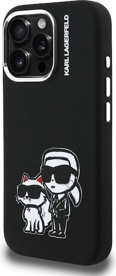 Karl Lagerfeld Karl&choupette Sketch Umschlag Rückseite Silikon / Kunststoff Schwarz (iPhone 17 Pro Max / iPhone 17 Pro / iPhone 16 Pro Max)