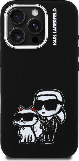 Karl Lagerfeld Karl&choupette Sketch Umschlag Rückseite Silikon / Kunststoff Schwarz (iPhone 17 Pro Max / iPhone 17 Pro / iPhone 16 Pro Max)