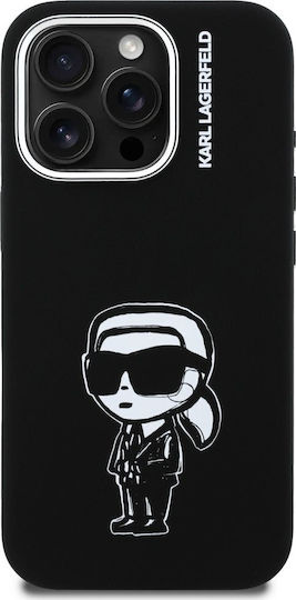 Karl Lagerfeld Sketch Umschlag Rückseite Silikon / Kunststoff Schwarz (iPhone 17 Pro Max / iPhone 17 Pro / iPhone 16 Pro Max)