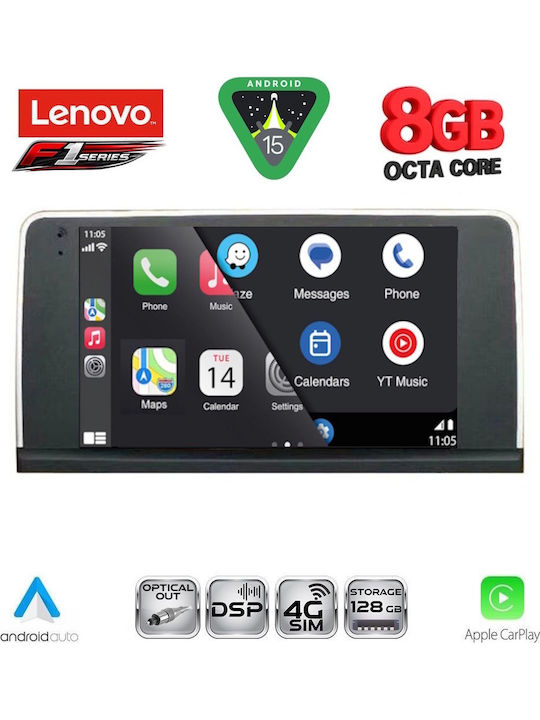 Lenovo Car Audio System for BMW X5 (E70) / X6 (E71) 2013-2016 (Bluetooth/USB/WiFi/GPS/Apple-Carplay/Android-Auto) with Touch Screen 9"