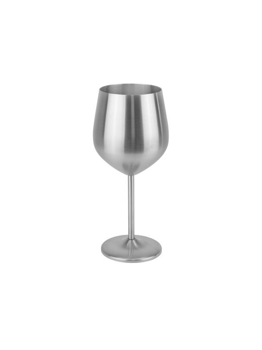 Silver Star Set de pahare pentru Vin Alb din Metal în Culoarea Argintiu 520ml 2buc