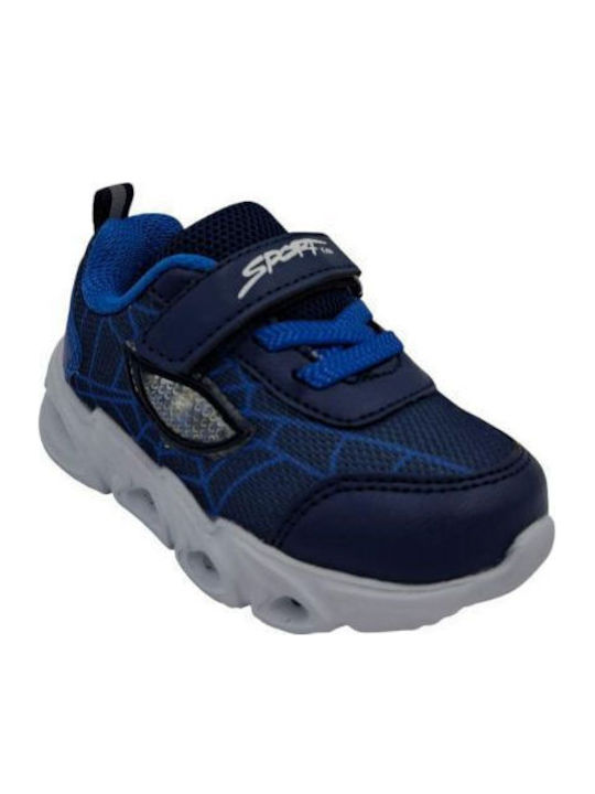 Παιδικά Sneakers με Φωτάκια Μπλε