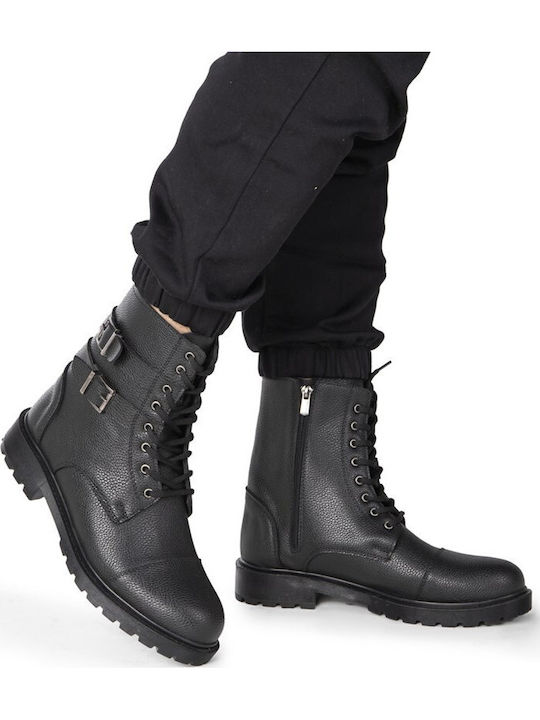 Piele Negru Ghete barbati