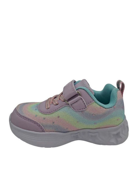 Παιδικά Sneakers με Φωτάκια Λιλά