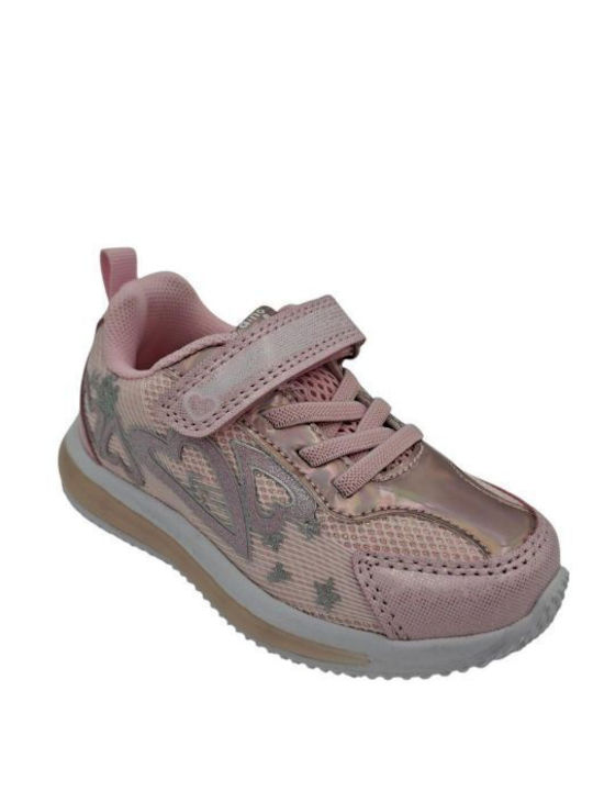 Παιδικά Sneakers με Φωτάκια Ροζ