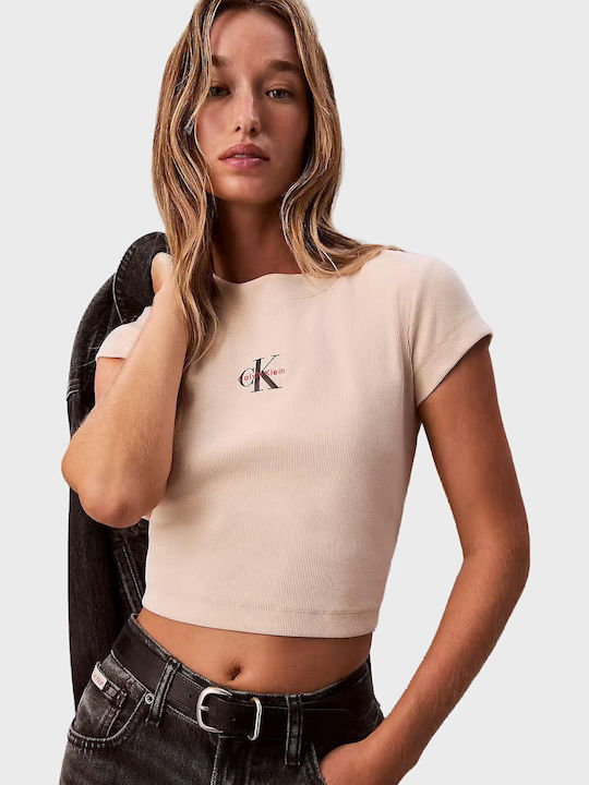 Monologo Damen T-Shirt Beige