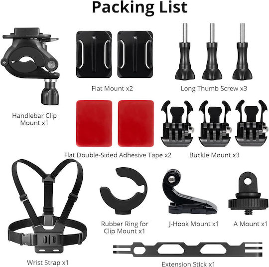 Akaso Accessory Set for Akaso / GoPro / DJI / Xiaomi / Yi Hero 11 / Max