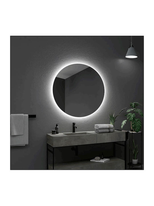 Imex Oporto Στρογγυλός Καθρέπτης Μπάνιου Led 80x80cm