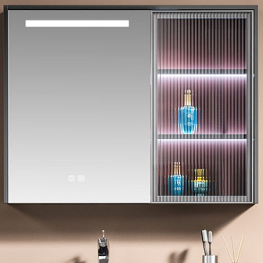 Martin Καθρέπτης Μπάνιου Led από Plywood Γκρι