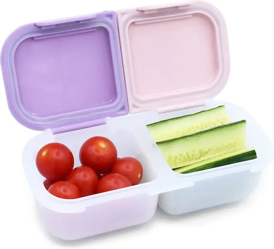 Melii Box Πλαστικό Παιδικό Δοχείο Φαγητού 0.24lt Ροζ