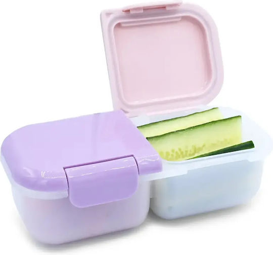 Melii Box Πλαστικό Παιδικό Δοχείο Φαγητού 0.24lt Ροζ