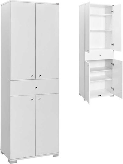 Double Door Wardrobe Diamond White 60x40x187cm