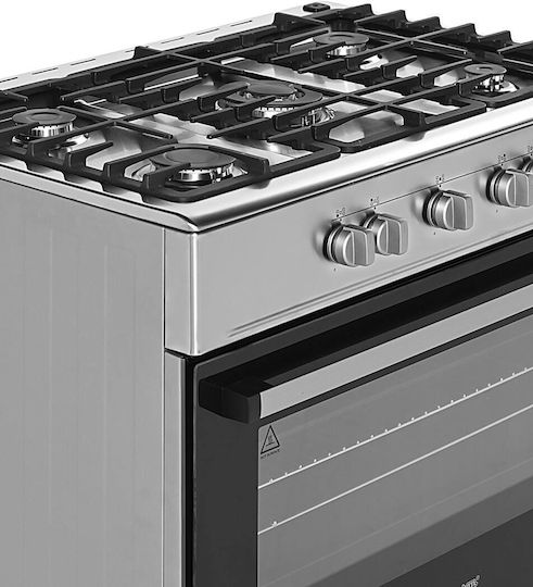 Ravanson Chef Modern Aragaz 110lt Cu Plite Pe Gaz Lățime 90cm Inox