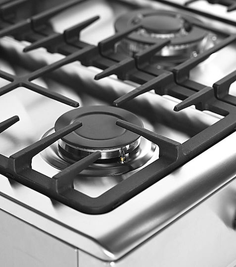 Ravanson Chef Modern Aragaz 110lt Cu Plite Pe Gaz Lățime 90cm Inox