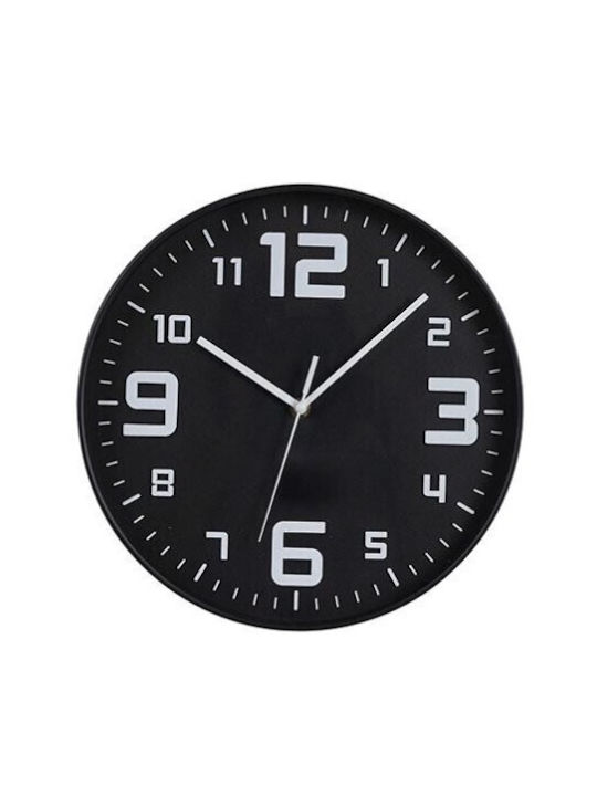 Ceas de Perete Plastic Negru 30x4.2cm