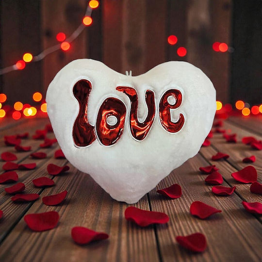 Δωρόσημο Μαξιλάρι Love Λευκό 19x29εκ.