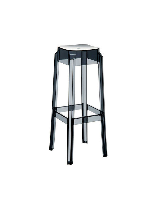 Σκαμπό Μπαρ από Πολυπροπυλένιο Stool Μαύρο 36x36x75εκ.