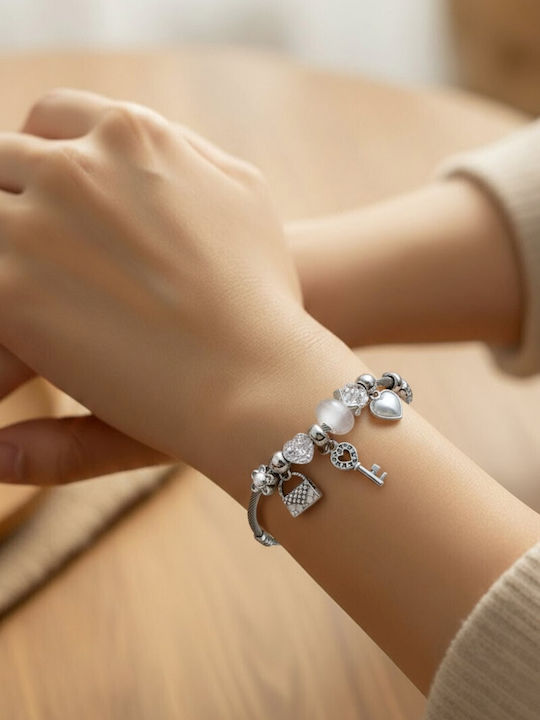 Eluna Damen Armband mit Design Herz aus Silber