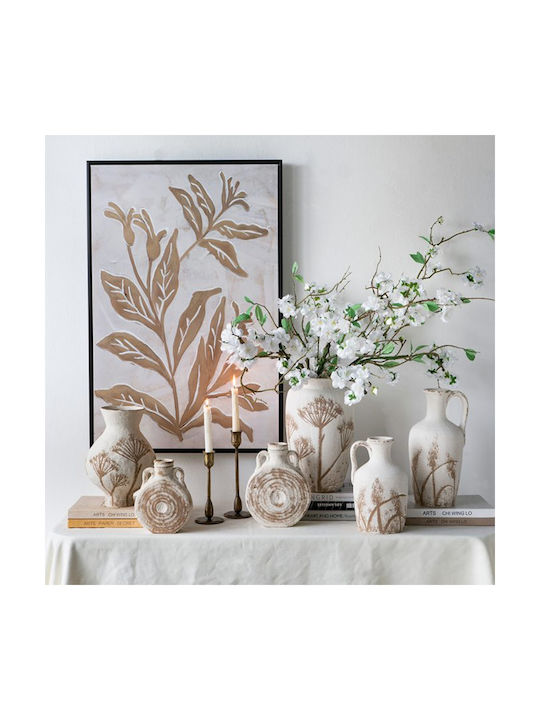 Artekko Decorative Vase Antique White 15.5x7x19.5cm