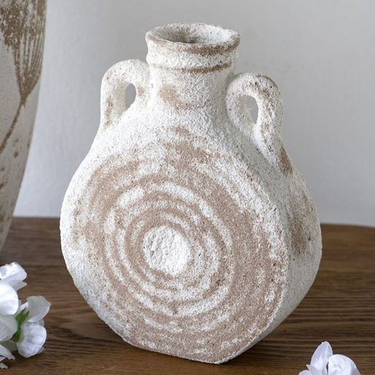 Artekko Decorative Vase Antique White 15.5x7x19.5cm